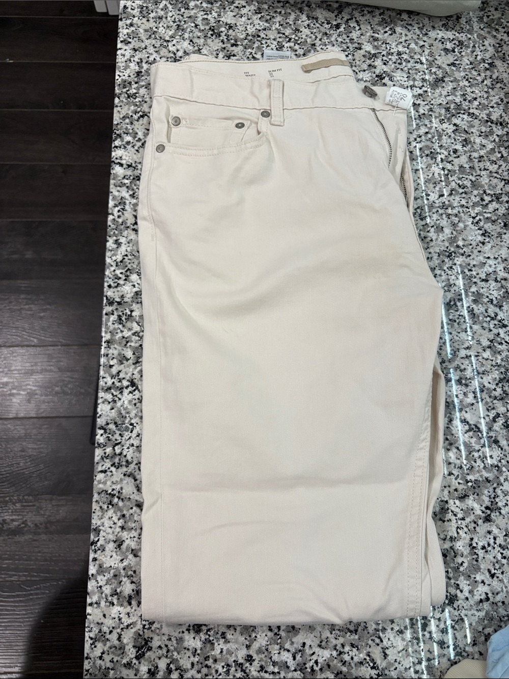 Men's Cream Casual Pants - Classic Straight Fit